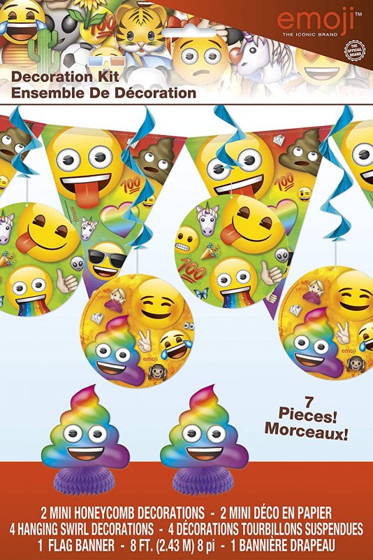 Dekorationskit Emoji 7 delar