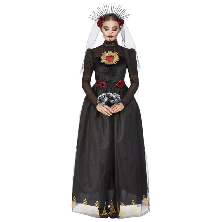 Deluxe Day Of The Dead Brudklänning Svart S