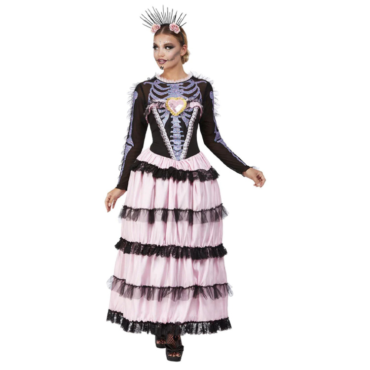 Deluxe Day Of The Dead Senorita Klänning L
