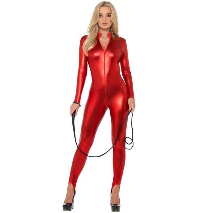 Fever Miss Wiplash Bodysuit Metallic Röd M