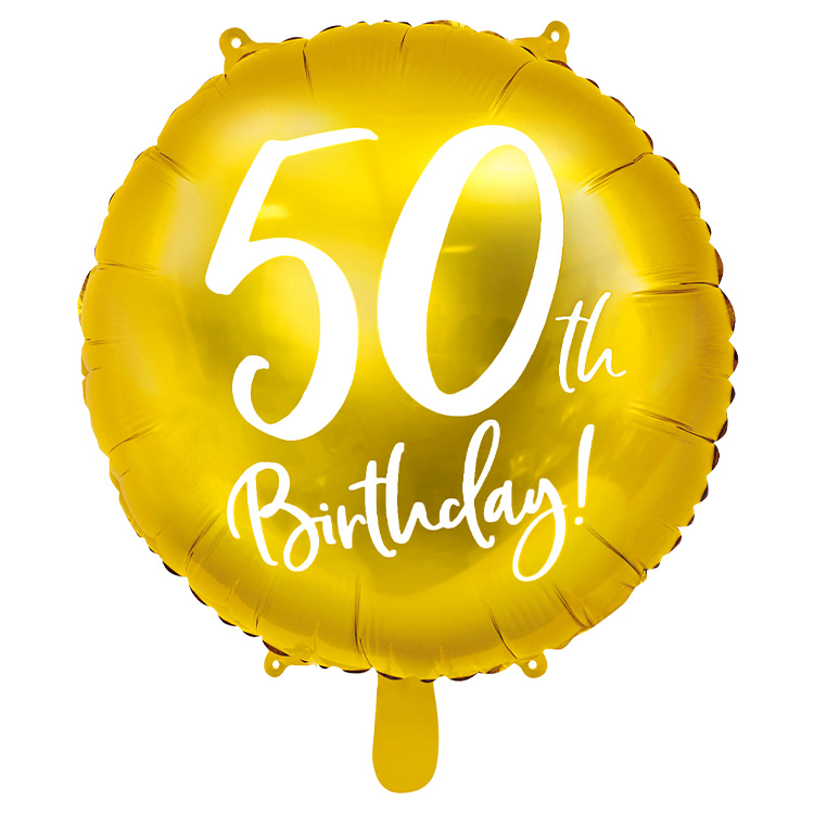 Folieballong Rund 50th Birthday 45cm