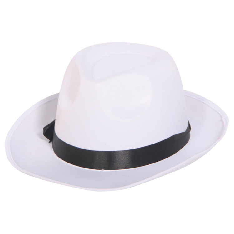 Gangsterhatt Vit 59cm