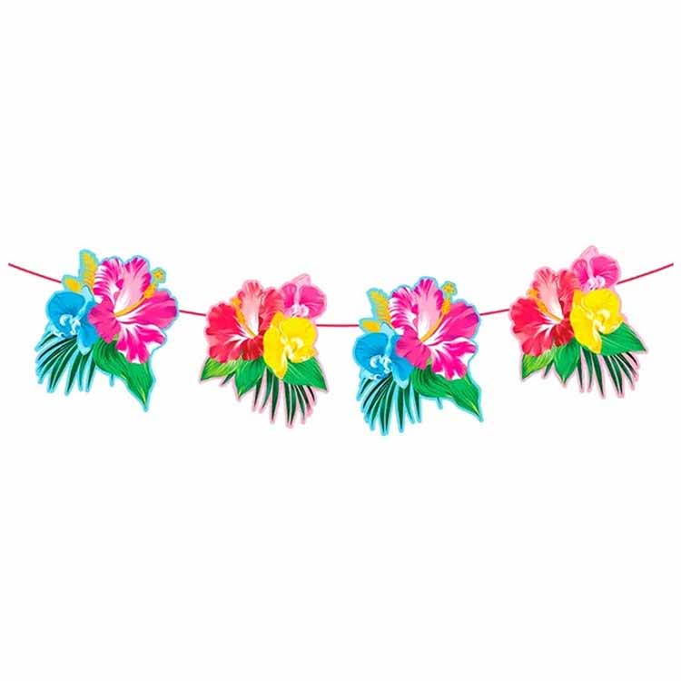 Girlang Tropiska blommor 6 m