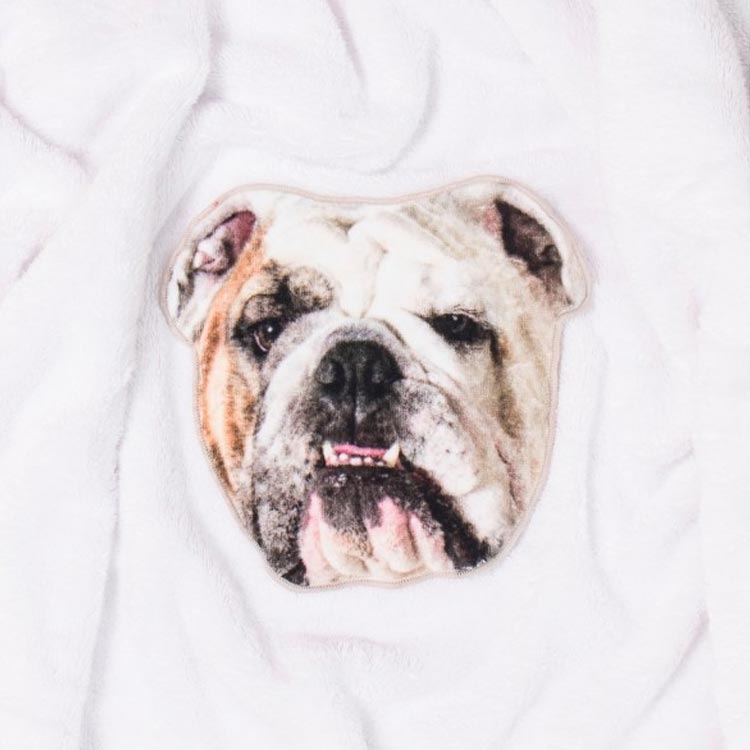Handduk Hundansikte - Bulldog