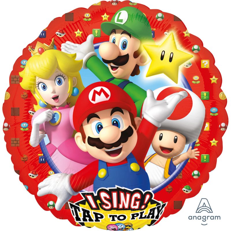 Heliumballong Super Mario - med ljud