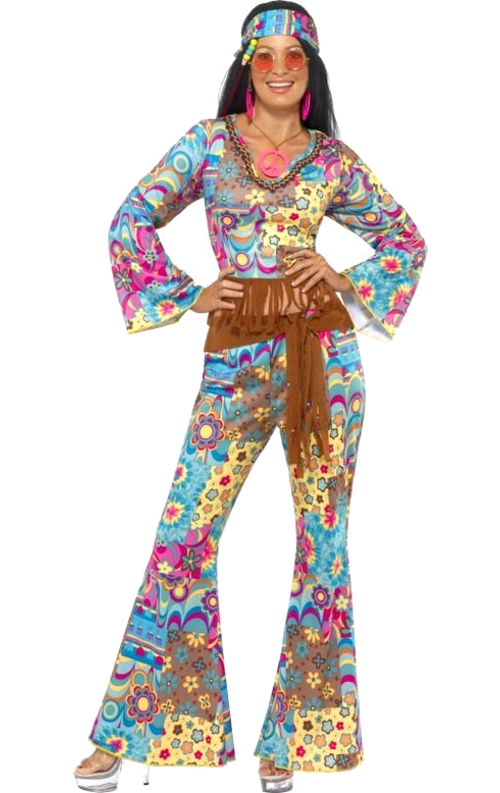 Hippy Flower Power Dräkt S