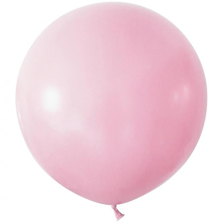Jätteballong Rund 61cm Ljusrosa