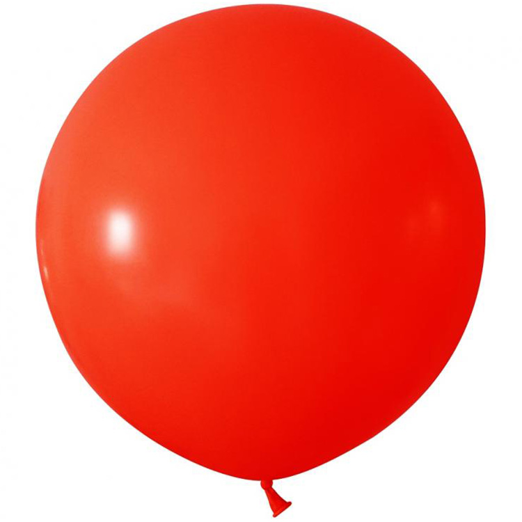 Jätteballong Rund 61cm Röd
