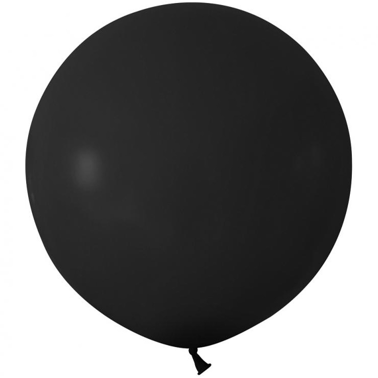 Jätteballong Rund 61cm Svart