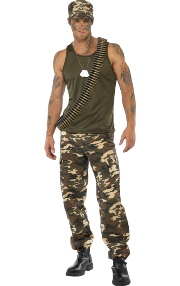 Khaki Kamouflagedräkt herr L