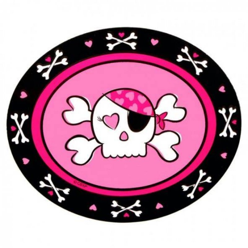 Klistermärke rosa pirat