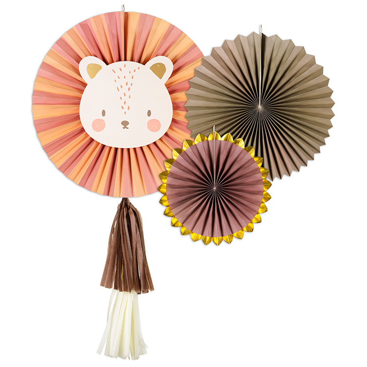 Leo Djungel Dekorationsrosetter 3-pack