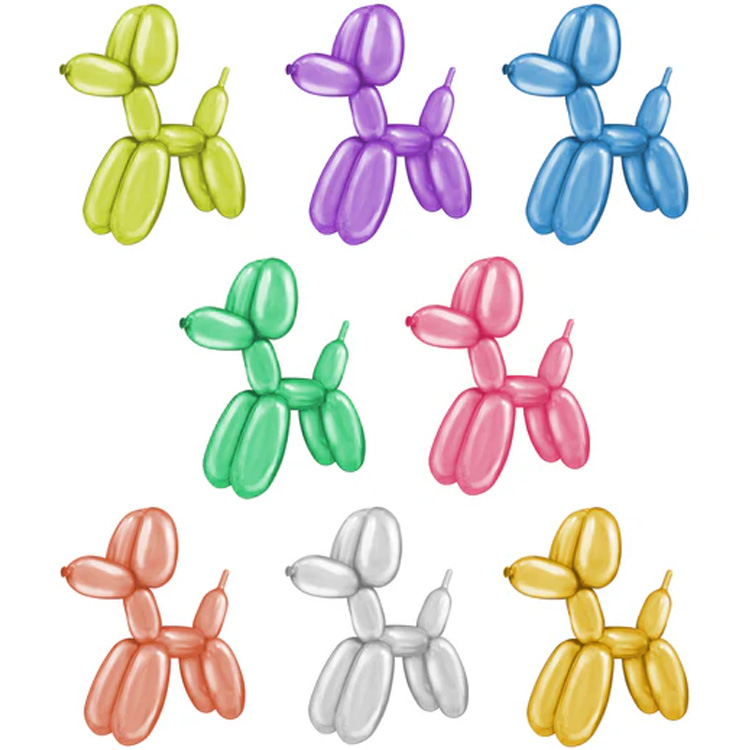 Modelleringsballonger Krom 50-pack