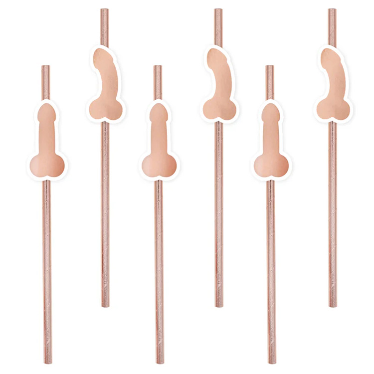Möhippa Sugrör Penis Rosé 8-pack