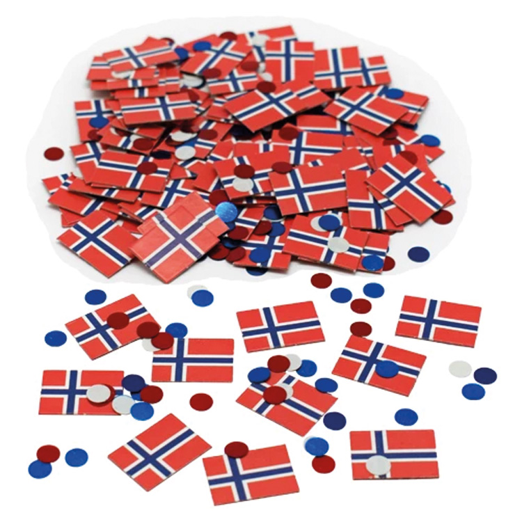 Norska Flaggan Konfetti