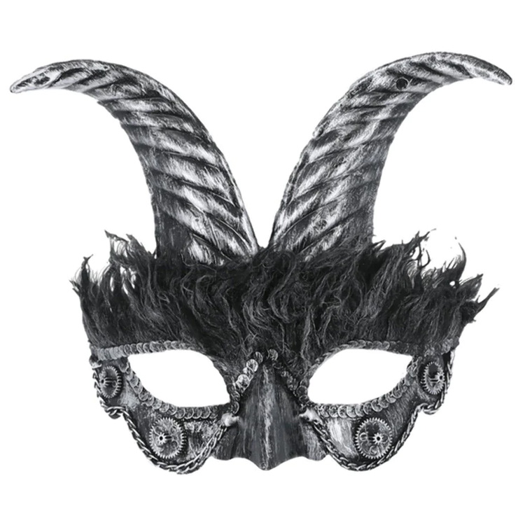 Ögonmask Silver Med Horn