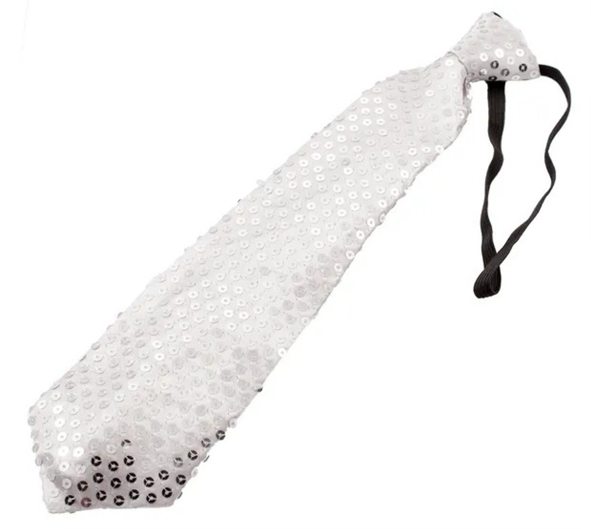 Paljettslips LED silver