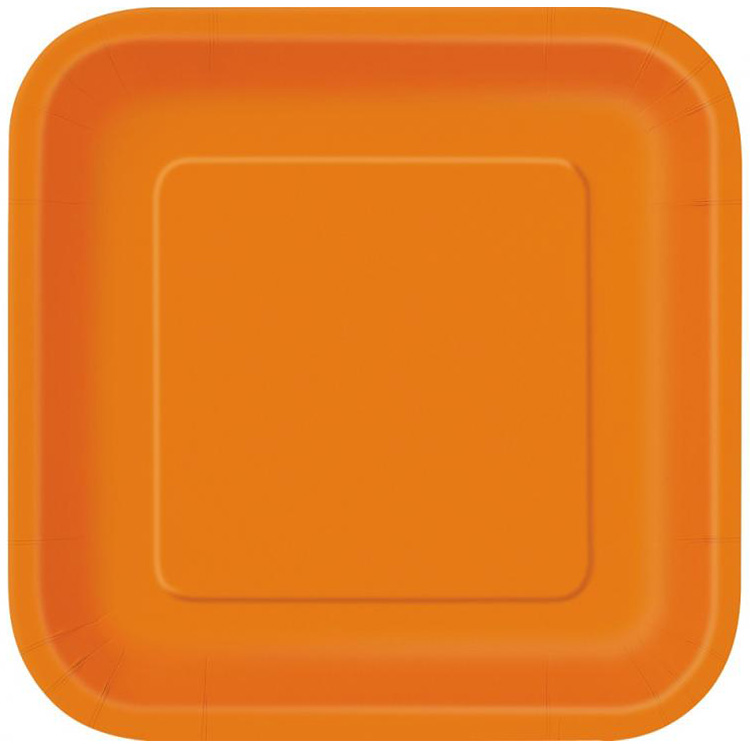 Pappersassiette Orange 18cm 16-pack