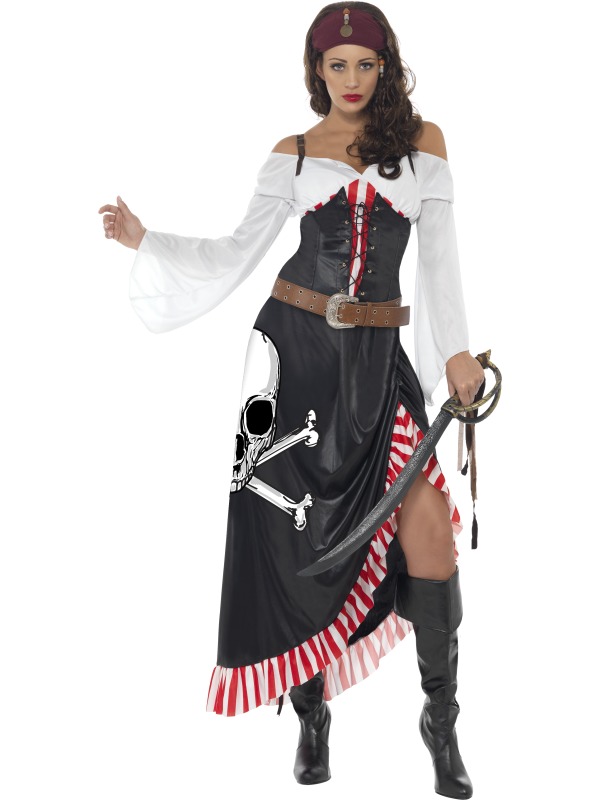 Piratklänning Maskeraddräkt Dam M