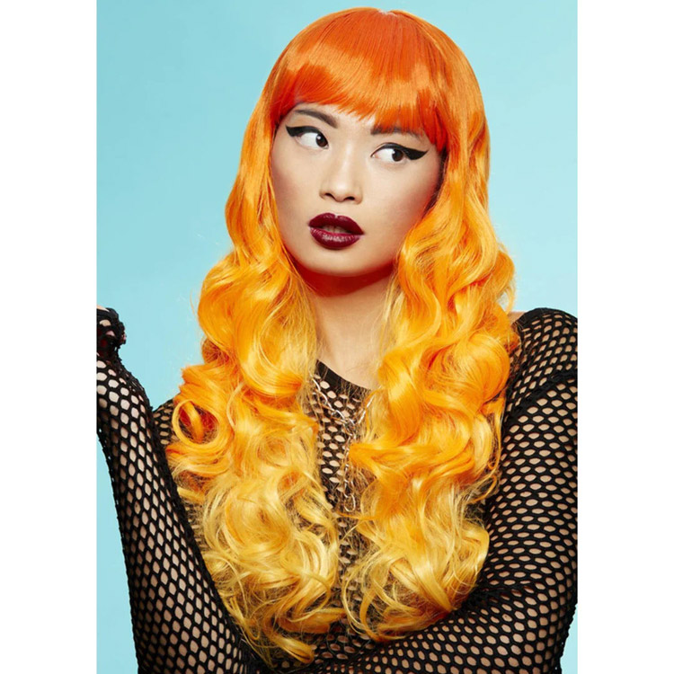 Psychedelic Sunrise™ Siren™ Peruk Orange