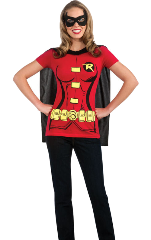 Robin T-Shirt Maskeraddräkt (Dam) L