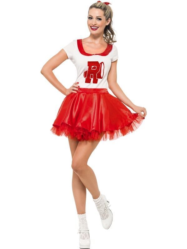 Sandy Grease Cheerleader Maskeraddräkt S