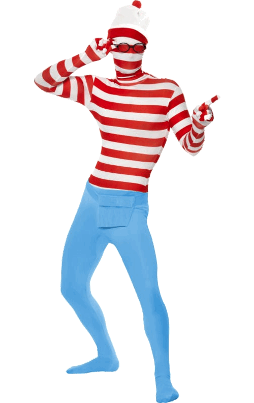 Second Skin Where's Wally? Maskeraddräkt M