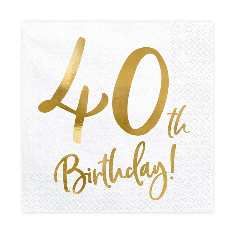 Servett 40 Birthday 20-pack