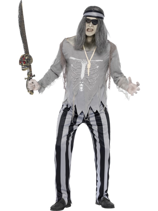 SPÖK-OCH-PIRATKILLE KOSTYM M