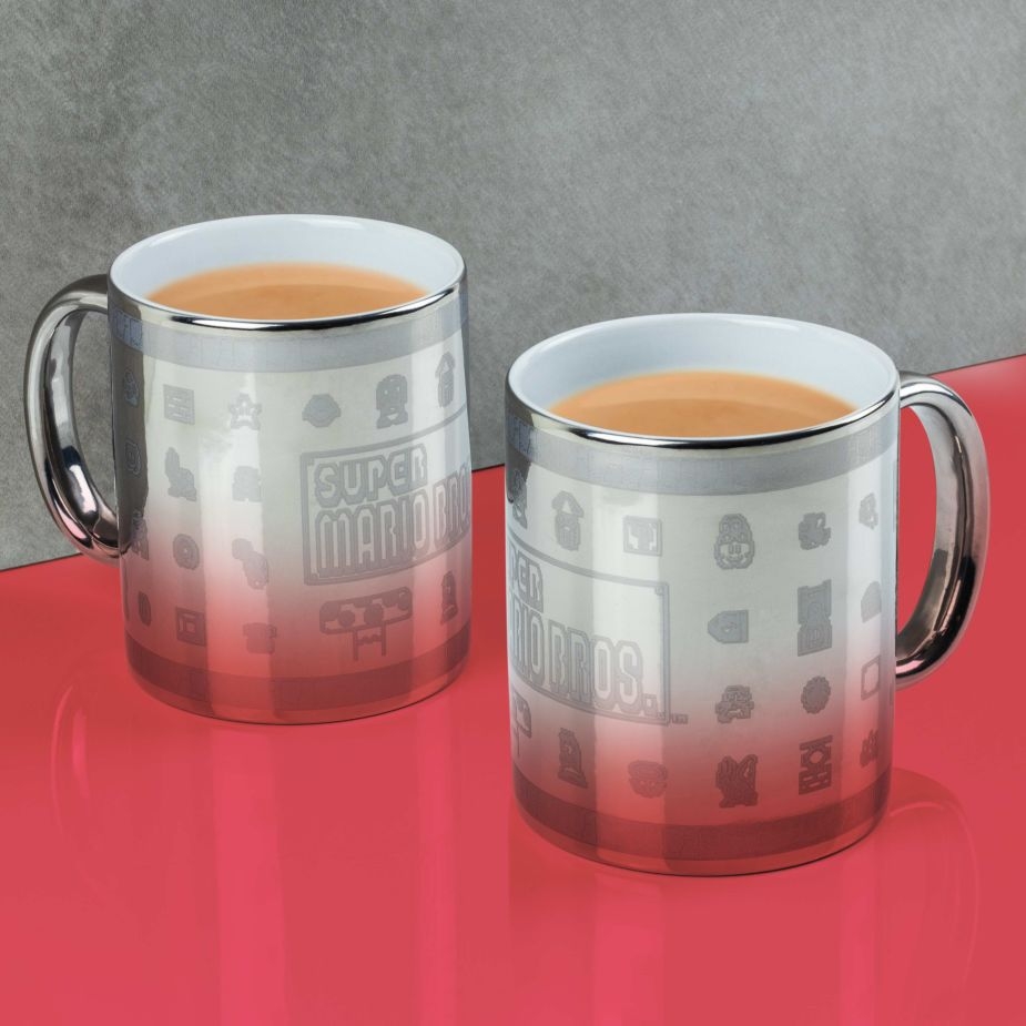 Super Mario Bros Mugg Silver Glossary