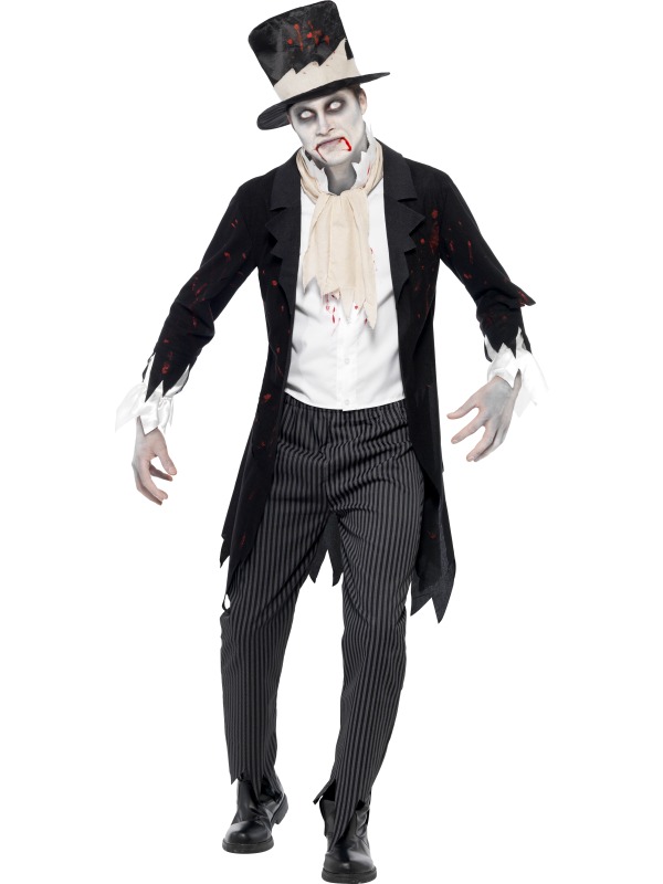 Zombiebrudgum Maskeraddräkt L