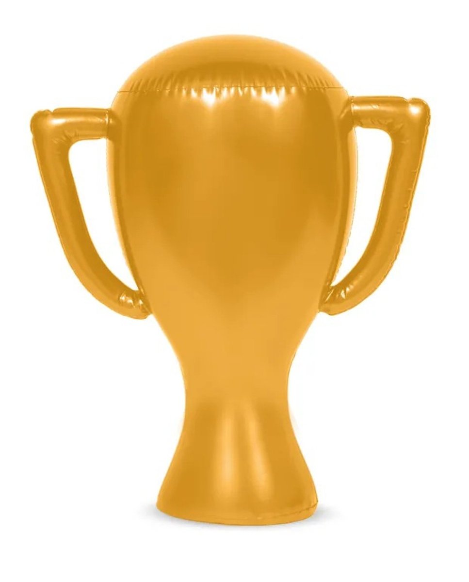Uppblåsbar trofé guld 45 cm