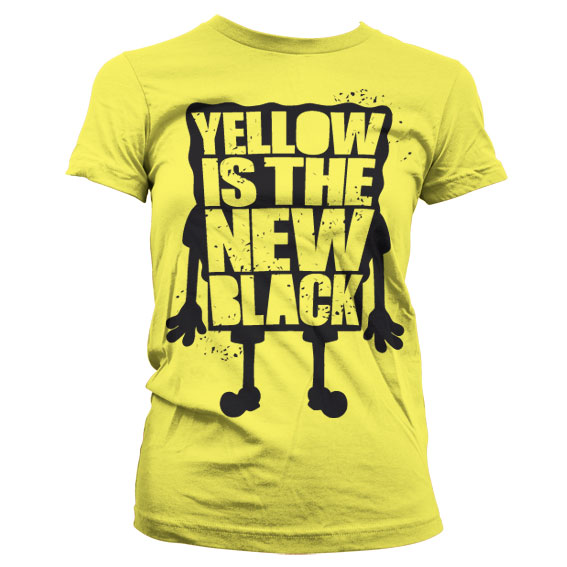 Yellow Is The New Black Girly T-Shirt (Yellow) L