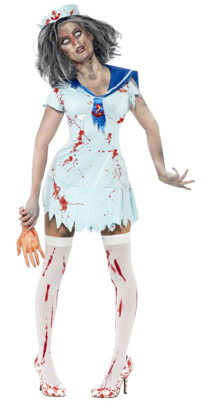 ZOMBIE SJÖMANSDRÄKT KVINNA L