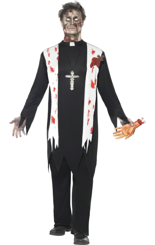 Zombiepräst Maskeraddräkt M