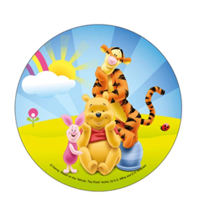 Tårtbild Nalle Puh, Nasse och Tiger