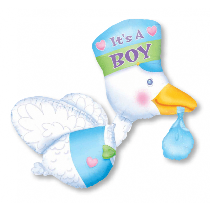 Heliumballong Stork It's A Boy