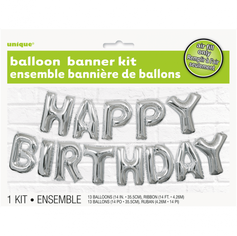 Folieballongballonger färdigt kit - Happy birthday