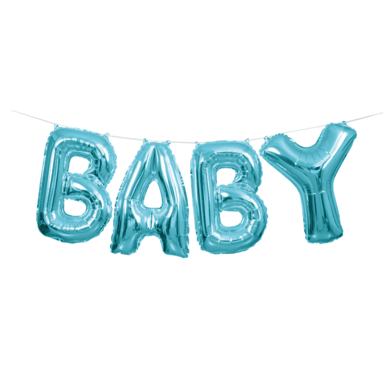 Folieballongballonger färdigt kit - blå baby