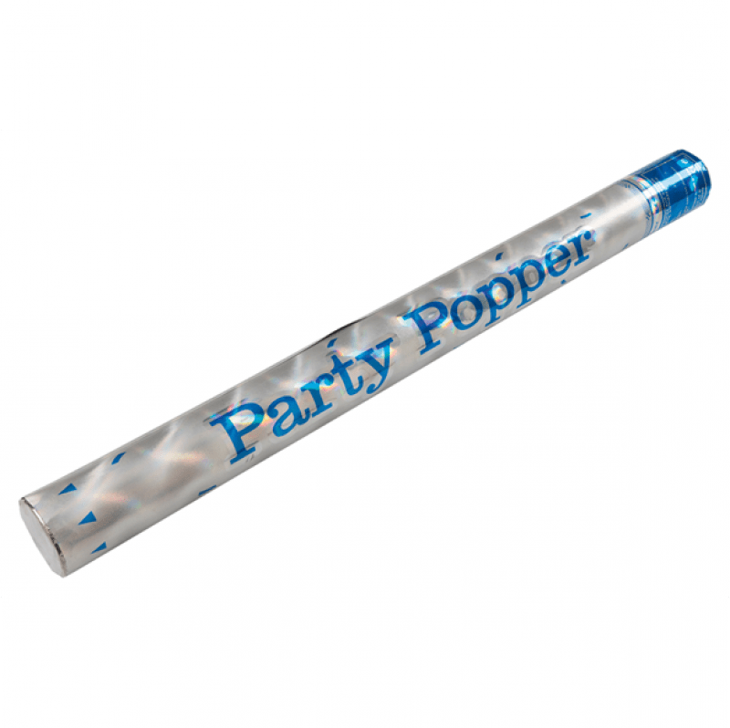 Stor konfettibomb silver