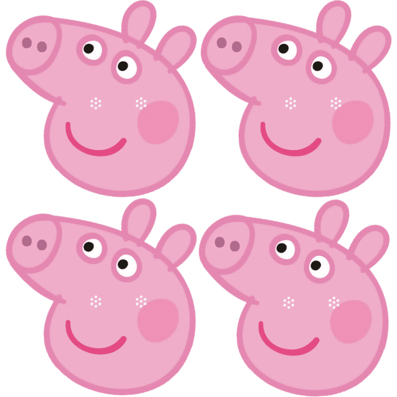 Ansiktsmasker Greta Gris / Peppa Pig 6-pack