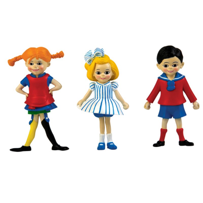 Tårtdekoration Pippi, Tommy och Annika