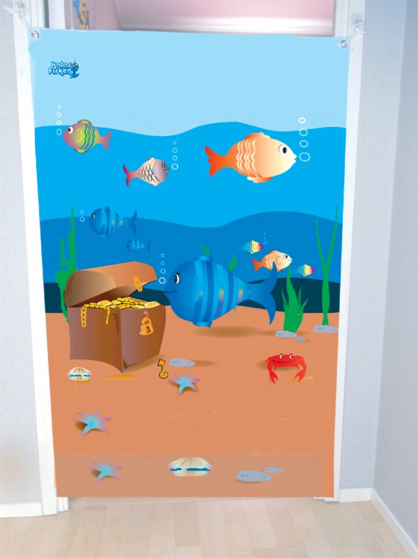 Fiskdamm i tyg 90x120 cm