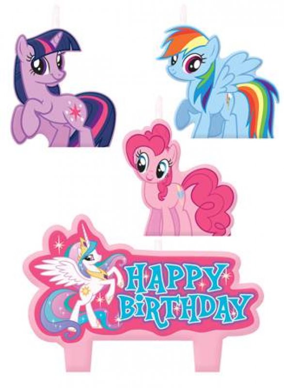 Tårtljus My Little Pony 4 delar