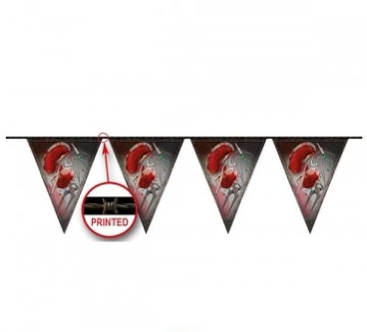 Blodig Halloween flaggbanderoll 100 cm