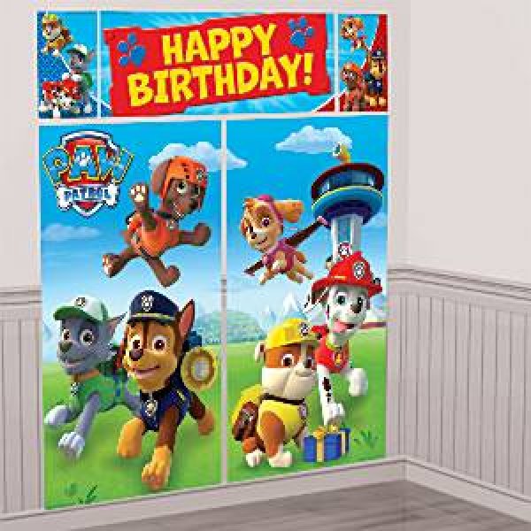 Väggdekoration Paw Patrol 5 delar
