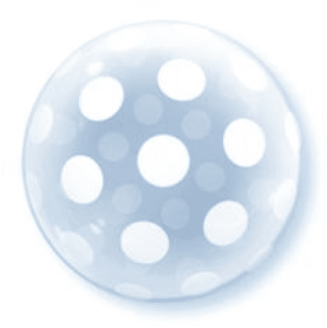 Bubblaballong vita prickar