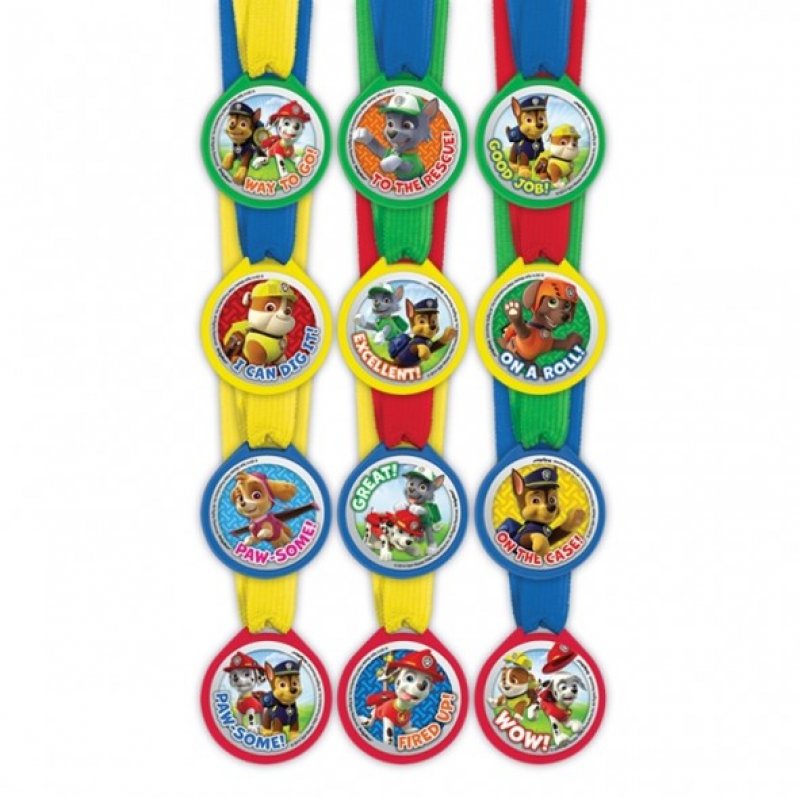Mini-medaljer Paw Patrol 12-pack