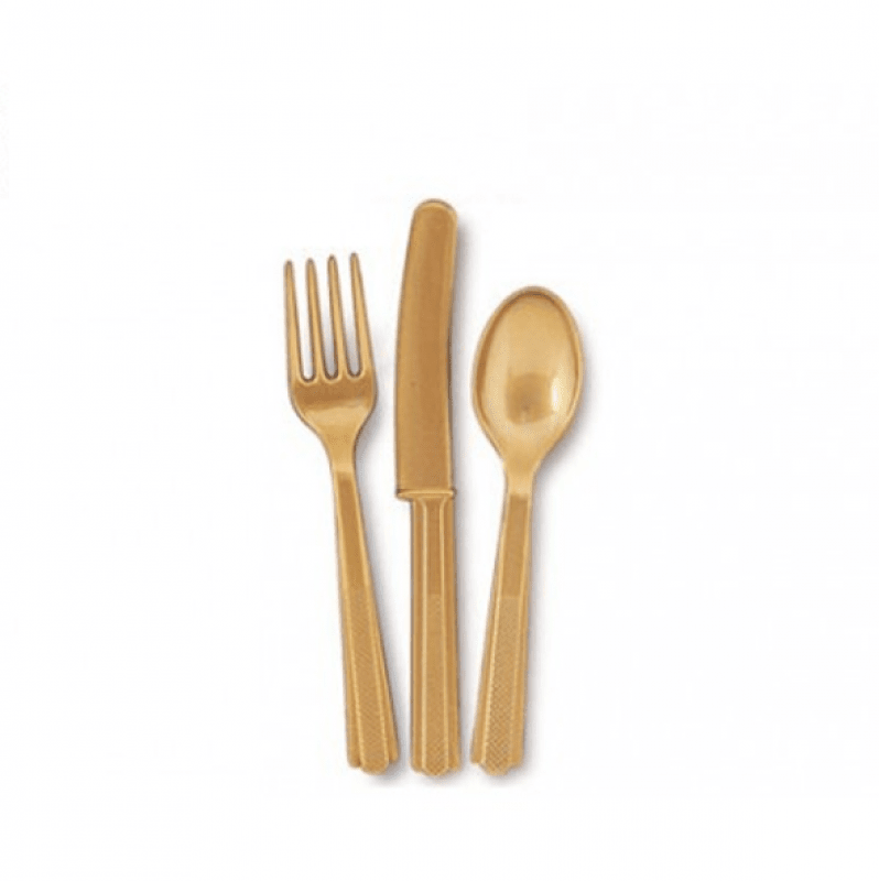 Bestick guld 18-pack