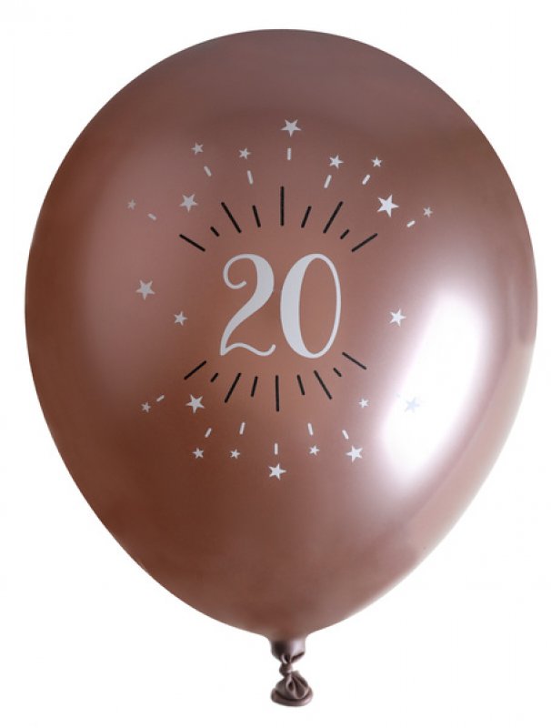 Ballonger Roséguld 20 år, 6-pack